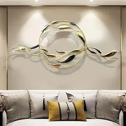 ZOVE Stainless Steel Modern Luxury Steel 3D Modern Fish Creative Design Wall Art | Home Decoration, Living Room, Hotel, Restaurant, Office, Wall Décor | Color: Multicolor | Size: (45 X 20 Inch)-image-19