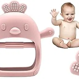 RECLUSE Baby Teething Toys, Teethers for Babies 3-6 Months, BPA Free Baby ChewToys (Peach Teether)-picture-53