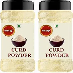 RED CLIFF Curd Powder | Instant Mix | 100% Natural & Preservative-Free | Rich in Probiotics & Calcium | Ideal for Cooking, Baking, Marinades, Face Packs & More | (100gx2 Pack)-picture-21