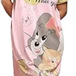 crosskulture Cartoon Printed Top for Women - Free Size, Soft Polycotton Lycra Outfit for Girls, Mauve Sleeve, Gentle Hand Wash |Clothing & Accessories-picture-14