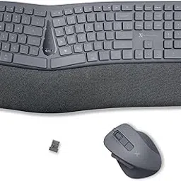 X9 Performance Wireless Ergonomic Keyboard and Mouse Combo (BT+ 2.4G) - Bold and Comfortable Design - Bluetooth Split Keyboard Combo - Soft Cushion, X9RBERGO3CBCG - Grey-picture-15