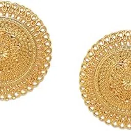 zaveri pearls Splendid Gold Look Finely Detailed Stud Earring For Women-ZPFK9370-picture-38