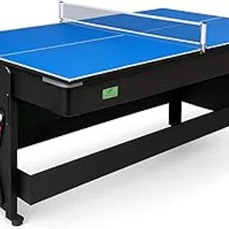 4-in-1 MDF Multi Game Table | Pool, Table Tennis, Air Hockey & Dining Table | Indoor Family Entertainment with Complete Accessories-image-0