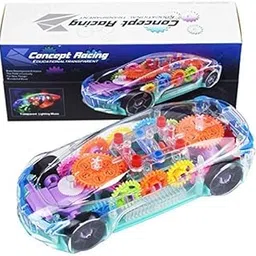 Unique Crafts Concept Musical and 3D Lights Kids Transparent Car, Toy for 2-5 Year Kids-picture-15