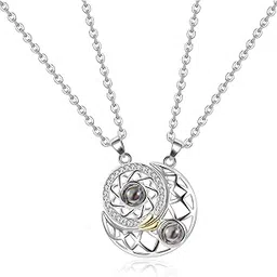 devisha trinkets Elegant Women's Sun Moon Pendant Necklace Dainty & Stylish Jewellery for Everyday Wear – Perfect for Her-picture-20