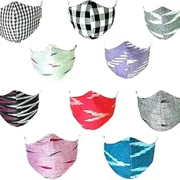 riyashree Cotton Reusable Face Mask (Multicolour, Without Valve, Pack of 5) for Unisex-picture-44