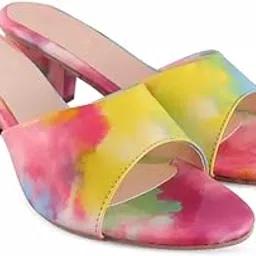 rspv Women’s Patent Leather Block Heel Slip-On Sandals |Stylish Glossy Open Toe Mules with Comfortable Cushioned Insole | Elegant Mid Heel Footwear for Office, Party, Casual Wear-picture-14