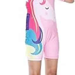 AIRAVAT Girl's Swimsuit Set, Swimming Costume, Swim Costume, 1513 Unicorn Girls Bathing Suit Swimwear, Half Sleeve 1 Piece Swimming Wear for Girls-picture-20