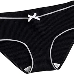zenthread Women’s Cotton Hipster Panties –Soft Ribbed Multicolour Mid-Rise Innerwear with Bow & Contrast Piping |Stretchable Daily Comfort Panty–Pack of 1/2/3-picture-43