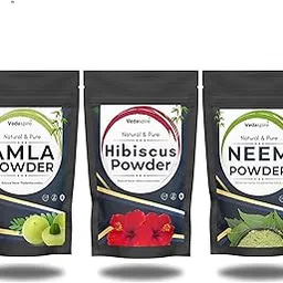 Amla, Hibiscus & Neem Powder Combo – Natural Hair Mask for Hair Growth, Nourishment, Strength, Conditioner, Dandruff Control – Pack of 3 (50g Each)-picture-43