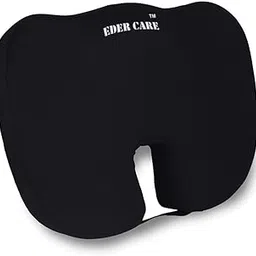 Eder Care Orthopedic Coccyx Seat Cushion For Tailbone, Sciatica, Lower Back Pain Relief-Ergonomic Car Driving Seat Sitting Office/Home Chair & Wheelchair With Removable Cover Black - Polyurethane Foam-image-34