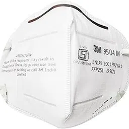 safetify 9504IN Disposable Respirator FFP2 Face Mask, Non Woven Fabric, Metal Nose Clip and Elastic Headband Disposable Anti Air Pollution Respirator (Pack of 100)-picture-32