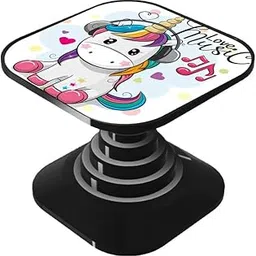 Dwellamor 360 Degree Rotating Mobile Holder Grip & Stand for Phones, Tablets, Finger Selfie Holder Matte Finish Socket Expanding Square Mobile Socket Grips for Smartphones Unicorn Love [IYR28]-picture-23