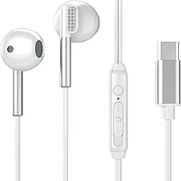 Sounce C Type Wired Earphones with in-Line HD Mic, 14.2mm Dynamic Drivers, Crystal Clear Stereo Sound, Unique Ergonomic Earbuds Design, Anti-Tangle TPE Wire, in-Line Controls (White)-picture-52