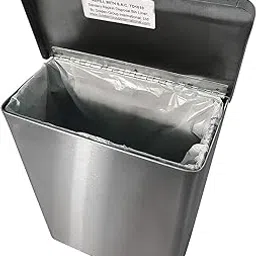 s.a.c. Sanitary Napkin Receptacle, Surface Mount, Steel, Measures: 7 ½ “ w x 9 3/4 “ H x 4” D (Stainless Steel)-picture-52