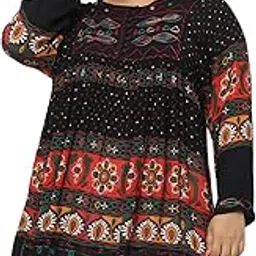 veldress21 Floral Printed Tunic Blouse Summer Fit and Flare Casual Longline StylishTop for Women Plus Size-picture-14