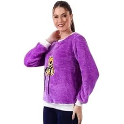 Cozy Printed Cotton Sweatshirt for Women-picture-33