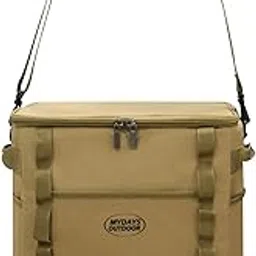 BNF® Camping Storage Bag Basket Large Capacity Carry Sack for Beach Hiking Travel Khaki-image-8