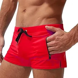 Swimwear Swimming Shorts Trunk,Men's Swim Trunks Comfortable Fashion Flat Shorts Beach Front Pocket Swimsuit-image-21