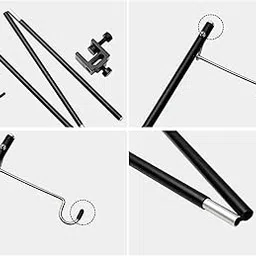 ATORSE Outdoor Garden Camping Lamp Post Pole Lightweight Fixed for Picnic Black-image-79