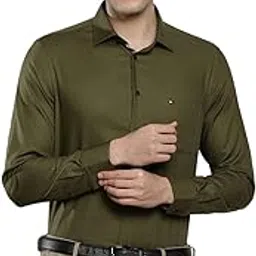 tommy hilfiger Men's Solid Regular Fit Shirts-picture-36