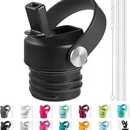 Straw Lid for Hydro Flask Standard Mouth, Lid with Straws Fits Standard Mouth Hydroflask, Sport Cap Water Bottle Accessories Top Replacement Straw Lid-image-2