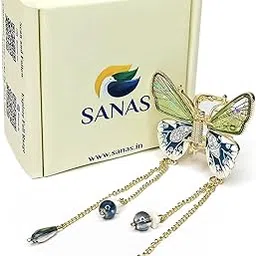 Sanas Hair Clips For Women's 1Pc Butterfly Hair Clip Women's Hair Accessories Stylish Hair Clips For Women's Rhinestone Tassel Clips Cute Hair Clips Fancy Hair Clips For Women1Pc, White-picture-26