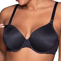 Women’s Maternity Nursing Bras for Breastfeeding: Front Clip Underwire Bra Stretch Cups, Available in Multipacks-image-0