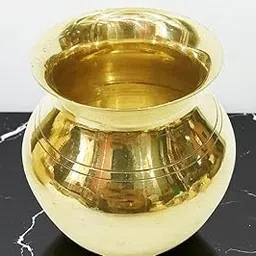 Ani Divine Small Brass Paragi Lota Pot Kalash for Puja Room, Home Temple, Panchamrit, Traditional Hindu Worship-picture-39