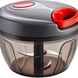 Manual Food Chopper, 450ml Capacity Handheld Vegetable and Fruit Cutter, Mini Kitchen Blender for Food Preparation (Black)-image-9