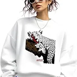 ausk Front Printed Sweatshirt for The Womens(LoosefitBest Fitting-picture-50