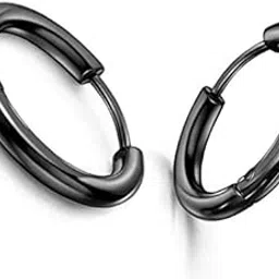 Bali Round 316L Stainless Steel Earrings for Men and Boys | Fashion Non Piercing Earrings for Men | Stainless Steel Earrings for Boys-image-85