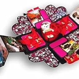 US IDEAL CRAFT Explosive Gift Box, Birthday Gift, Wedding gift, WeddValentine Love Gift for your wife/husband, fiancé, boyfriend With Chocolate (Explosive Gift Box, Birthday Gift, Wedding gift, Valentine Love Gift for your wife/husband, fiance, boyfriend With 8 Chocolate Each 10 RS (1 TIN BOX INCLUDES TEDDY & ROSES))-picture-11