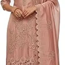 gp1 Women’s Embroidered Unstitched Suit Set | Shimmer Kurta with Shantoon Bottom & Organza Dupatta | Floral Thread & Cutwork Detailing with Scalloped Edges | (Top 2.5m, Bottom 2.5m, Dupatta 2.25m)-picture-12