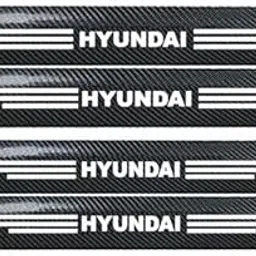 Carbon Fiber Door Sill Protector for Hyundai, Set of 4, Anti-Scratch Protection-picture-10