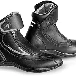 Raida Men Tourer Motorcycle Boots | Ankle & Heel Protection | Perfect For Daily Commute | Water Resistant | Gel Insole,12 UK-picture-15
