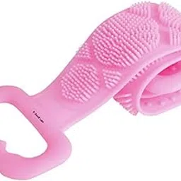 Double-Sided Silicone Back Scrubber, 60 x 11 cm, Massage and Exfoliating Body Brush, Yellow and Blue.Silicone Body Back Scrubber for Skin Deep Cleaning Massage, Dead Skin Removal Exfoliating Belt for Shower, Body Brush for Bathing-image-99