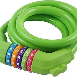 Allextreme Heavy Duty Anti Theft Stainless Steel Chain Lock with 5 Digit Security Resettable Combination Number Locks Multipurpose Use for Bike Bicycle Helmet Luggage (Pack of 1, Neon Green)-image-5