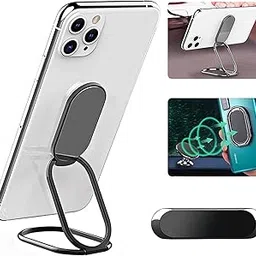 Mobile Back Holder, Phone Back Stand,Phone Grip Stand with Kickstand, 360° Rotating Alloy Phone Holder for Desk, Car, and Daily Use, Compatible with Most Smartphones-image-19