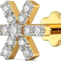 joyalukkas 18k (750) yellow-gold Nose Pin for Women-picture-33