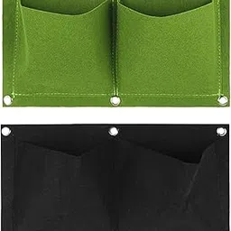 ATORSE Wall Hanging Planting Bag Utility Flower Container for Balcony Doorway Patio Green-image-43