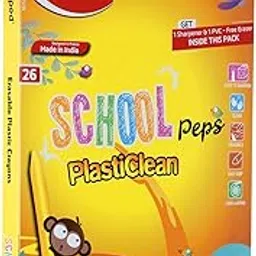 Maped Color'Peps PlastiClean Erasable Plastic Crayons Set - Pack of 26, Multicolor, 862526-picture-54