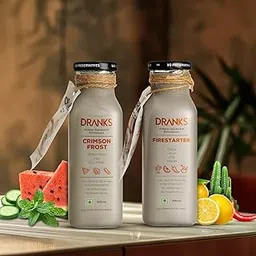 DRANKS Combo 2-Pack|Premium RTD, Non-Carbonated, Non-Alcoholic Beverage|FIRESTARTER & CRIMSON FROST|No Added Sugar, Preservatives or Artificial Ingredients|<39 Kcal/drink(avg.)|2x300ml|6 serves-picture-24