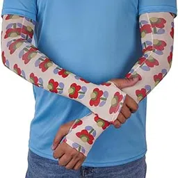 ketkar Sun Protection Cooling Arm Sleeves with Thumb Holes -Outdoors Sports Workouts Sunscreen Arm Sleeves 1 Pairs-picture-60