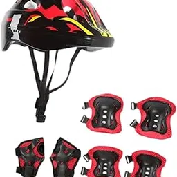 Creations Kids Bicycle Helmet Comfortable Gear Impact Resistance Roller Skating Helmet Red-picture-46