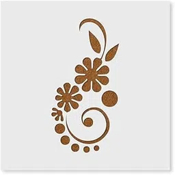 Rani Pari Flower Design Craft Stencil for Art and Painting Small Size 6x6 inch Reusable Stencil for Painting, Fabric, Glass, Wall Painting, and Craft Painting-image-81