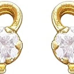 925 Sterling Silver 18K Gold Plated Heart Shape Earrings | Lightweight | Valentine Gift For Women & Girls-image-28