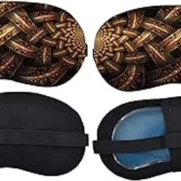 Samtrish Cotton Sleep Eye Mask for Side Sleepers Men & Women | Zero Pressure Eye Cover | Light Blocking Patented Night Blindfold | Soft Travel Eye Shade with Free Ear Plugs (Design 19) | Pack of 2-picture-53