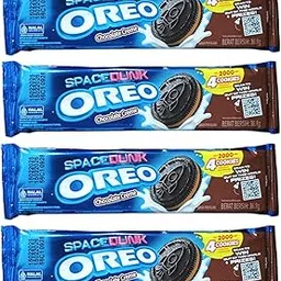 OREOS Space Dunk Chocolate Creme Sandwich Cookies Limited Edition, 36.8g X Pack of 4, X 4 Biscuits Each (From Indionesia)-picture-31