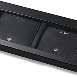 halden Men's Top Grain Leather Wallet Gift Set, RFID Blocking, Bifold Wallet+Card Holder Gift Set (Black)-picture-55